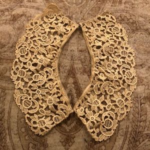 Girls Vintage Lace Cream Detachable Collar 1800s